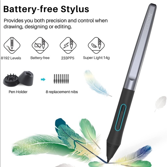 Huion Inspiroy H640p graphic drawing tablet with battery free stylus - Picture 15 of 16